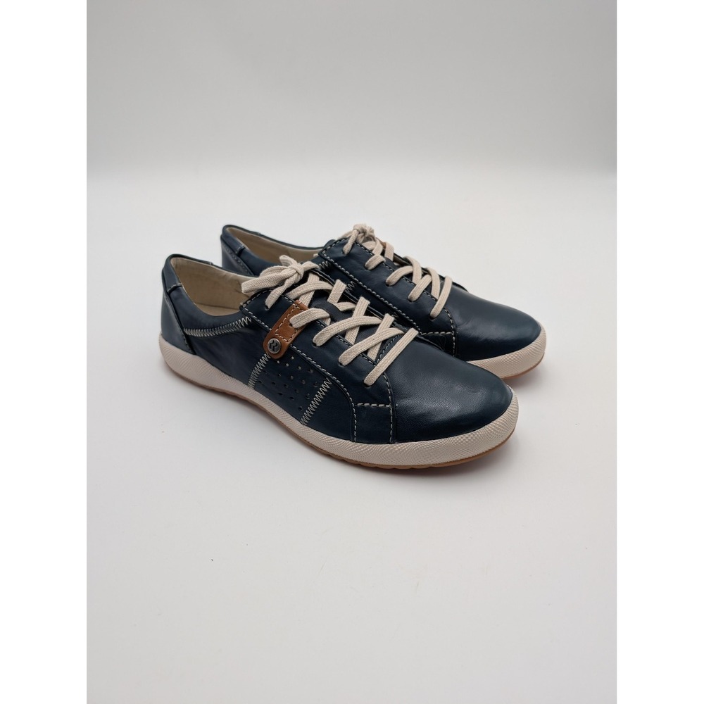Romika Shoes Womens‎ Size 5.5 Blue Leather Sneaker Comfort Lace Up EU 36 Casual